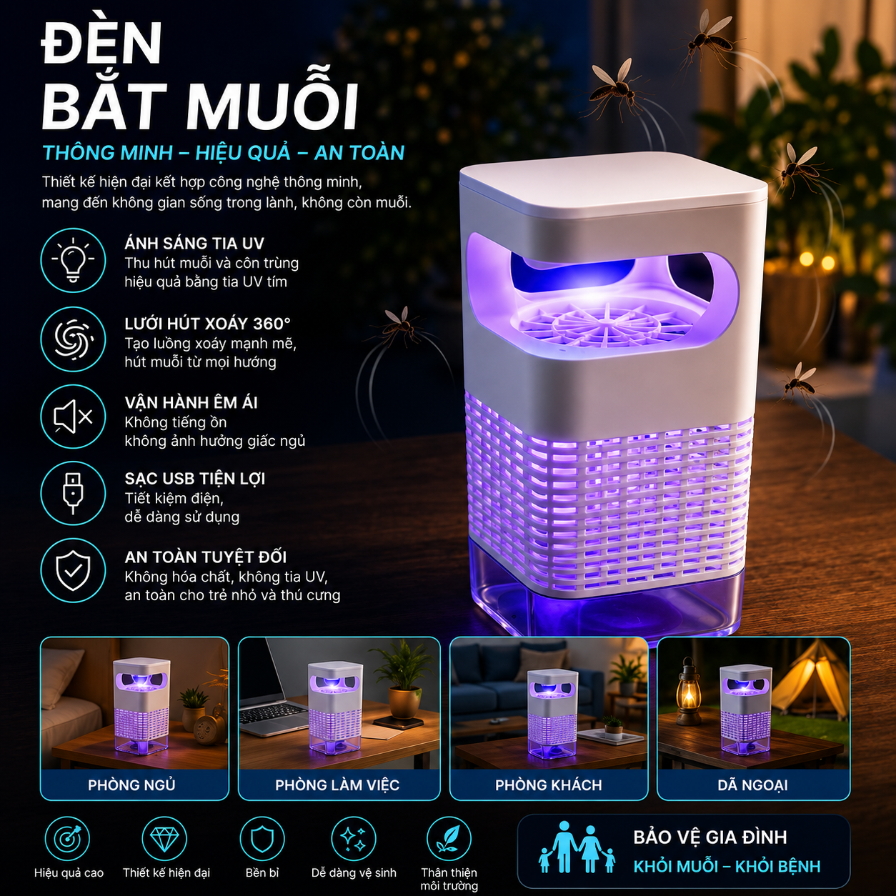 Đèn bắt muỗi